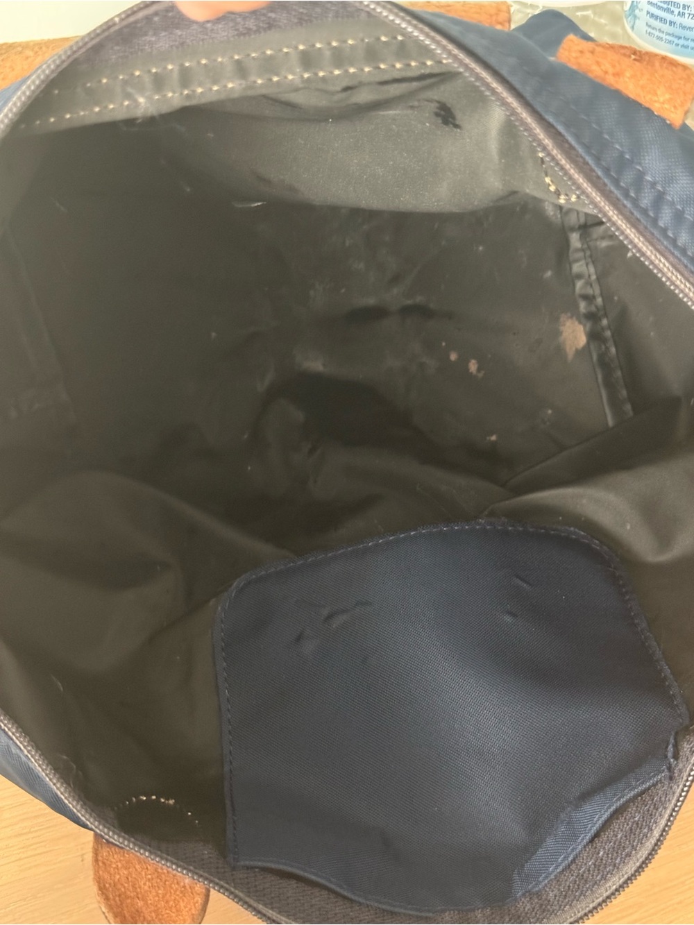Authentic Longchamp Le Pliage Tote Bag Medium Navy Blue - Flaws - Read - Picture 10 of 11